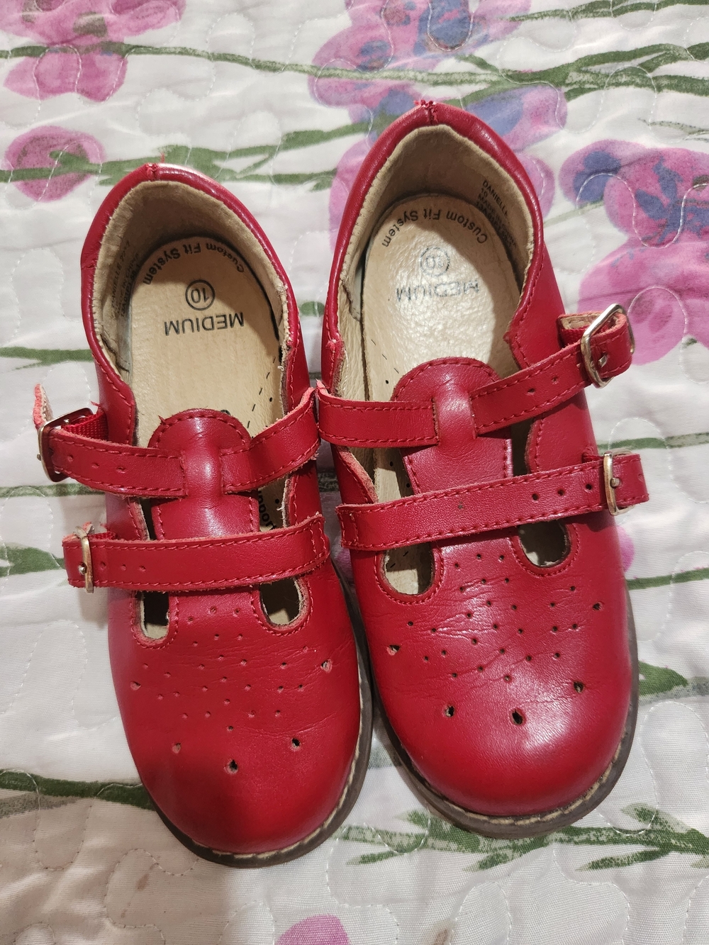 FootMates Red Double-Strap Mary Jane Kids Shoes